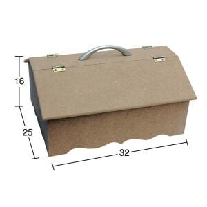 Ahşap Metal Saplı Dikiş Kutusu 32x25cm KU306