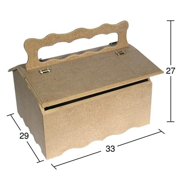 Ahşap Ahşap Saplı Dikiş Kutusu 33x29cm KU305