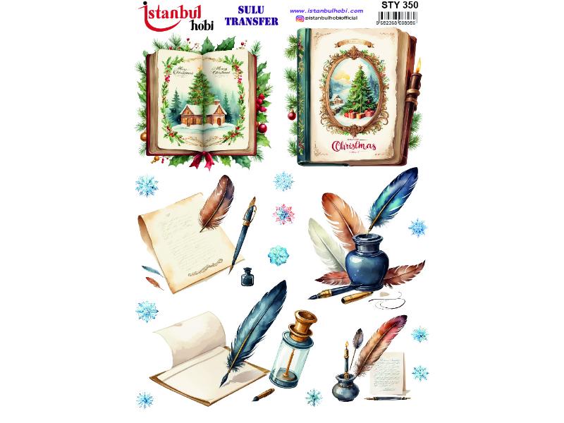Yılbaşı Sulu Transfer Kağıdı 25x35cm STY-350