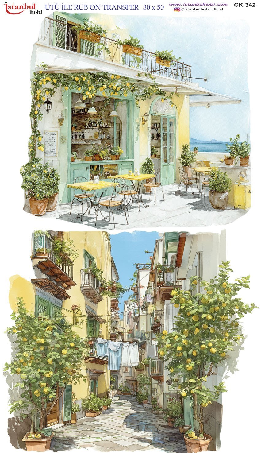 Ütü İle Rub On Transfer 30x50cm CK342