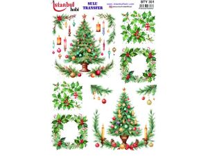 Yılbaşı Sulu Transfer Kağıdı 25x35cm STY-351