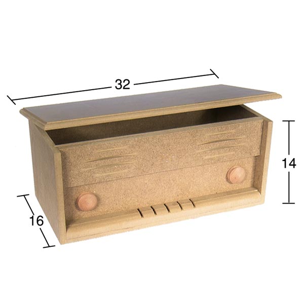 Ahşap Büyük Radyo Kutu 32x16cm KU300