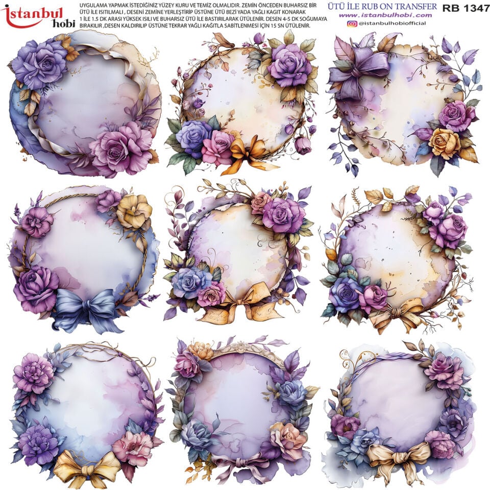 Ütü İle Rub On Transfer 30x30cm RB1347