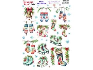 Yılbaşı Sulu Transfer Kağıdı 25x35cm STY-354