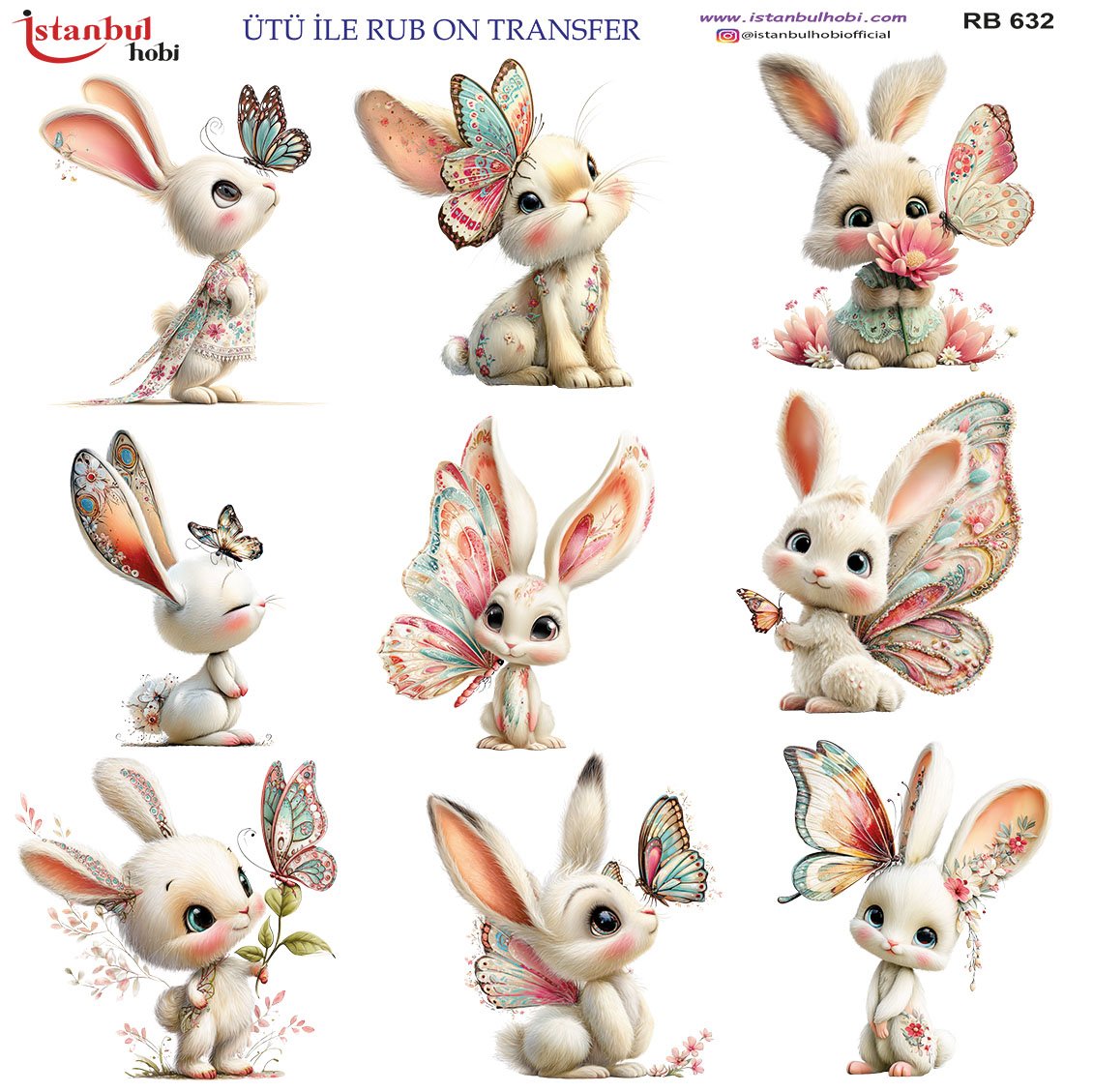 Ütü İle Rub On Transfer 30x30cm RB632