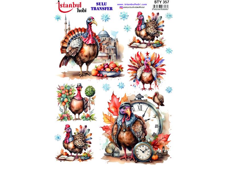 Yılbaşı Sulu Transfer Kağıdı 25x35cm STY-357