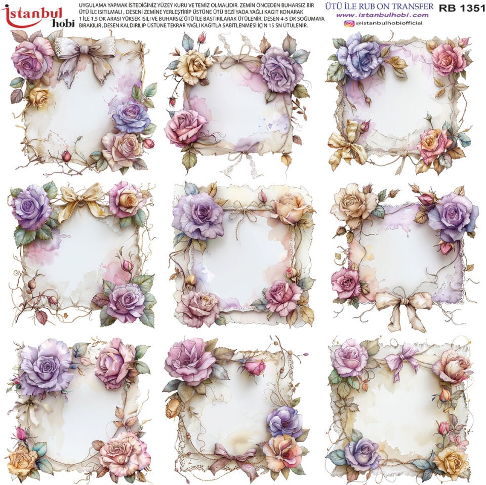 Ütü İle Rub On Transfer 30x30cm RB1351