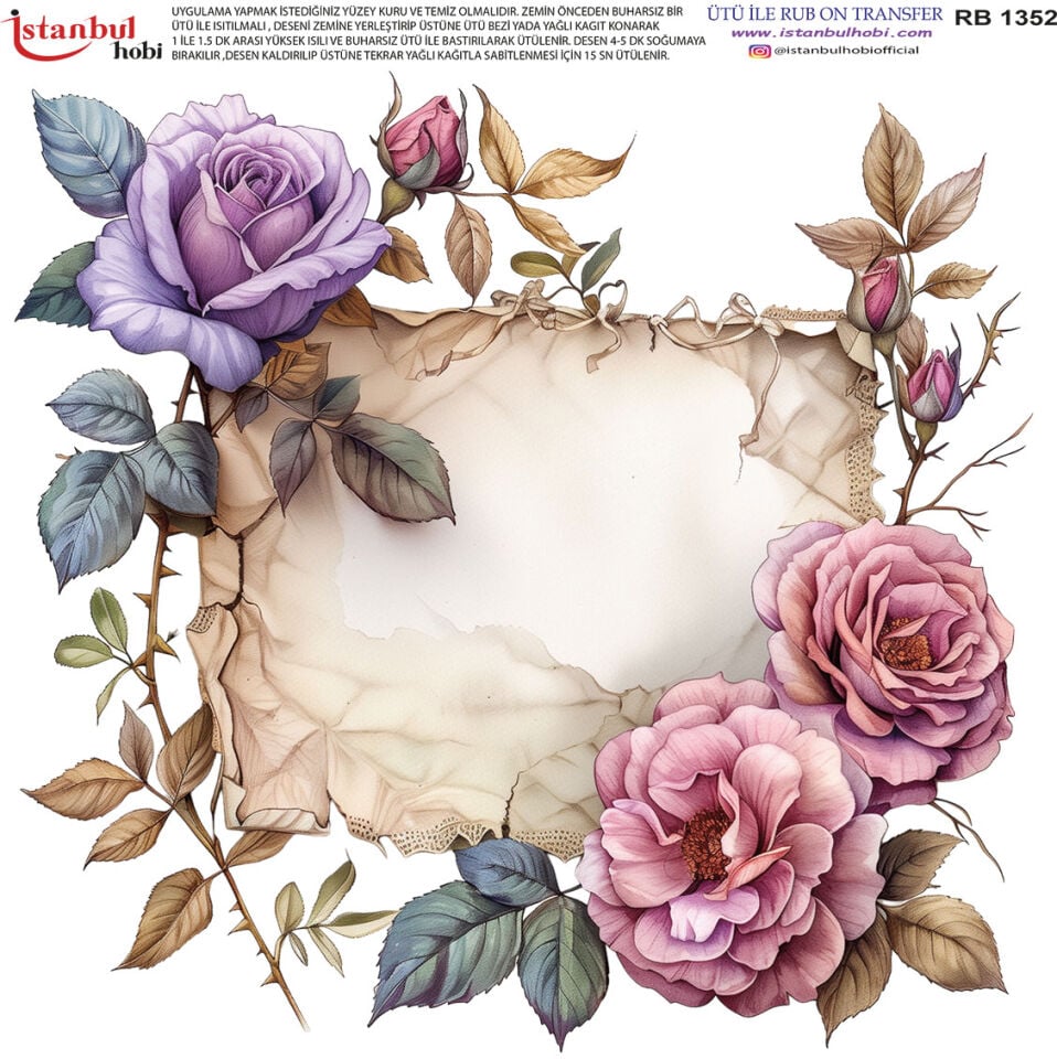 Ütü İle Rub On Transfer 30x30cm RB1352