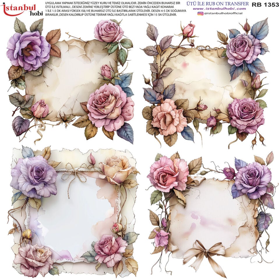 Ütü İle Rub On Transfer 30x30cm RB1353