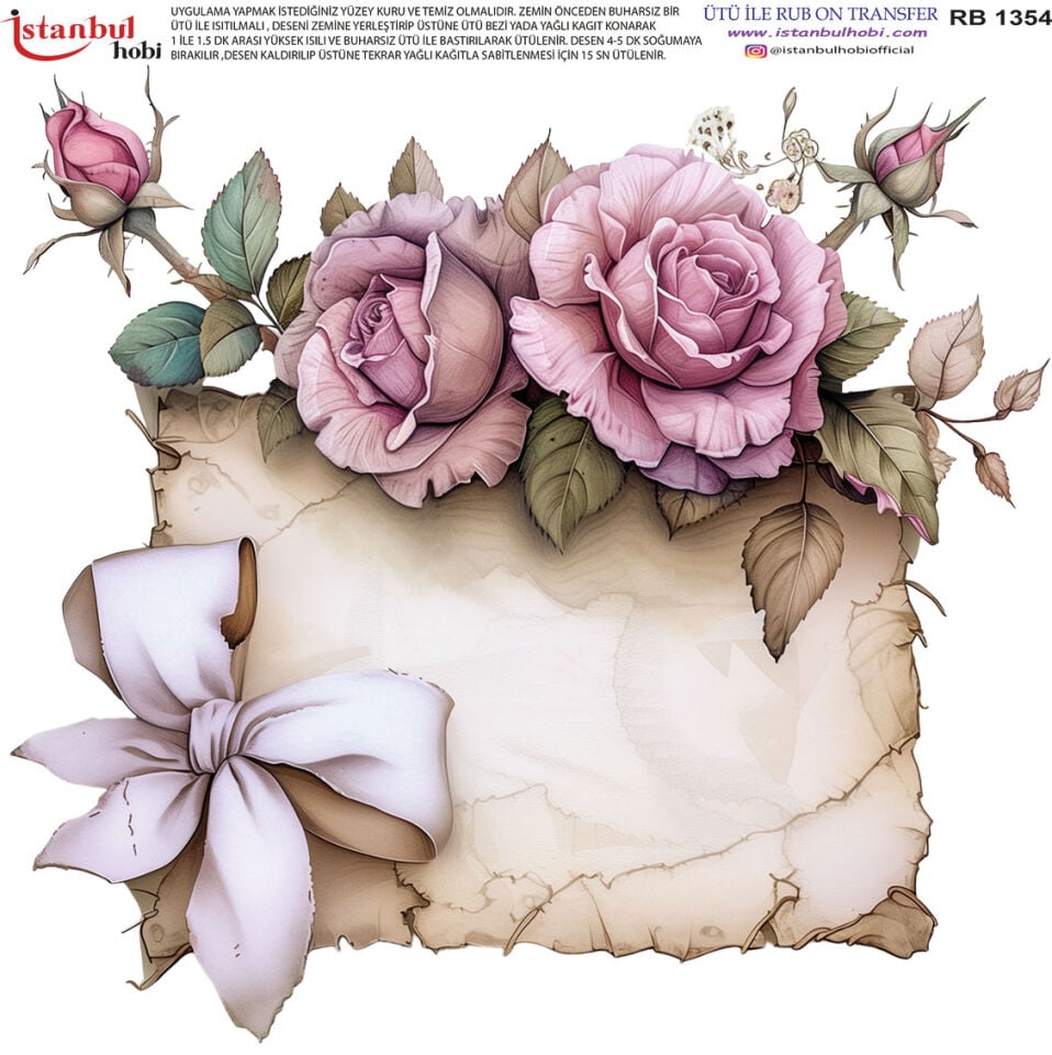 Ütü İle Rub On Transfer 30x30cm RB1354