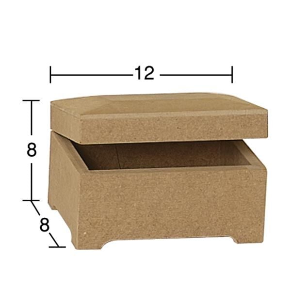 Ahşap Minik Düz Kutu 12x8cm KU282