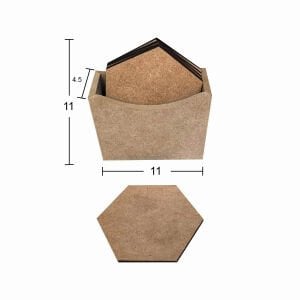 Ahşap Bardak Altlığı 11x11cm L396