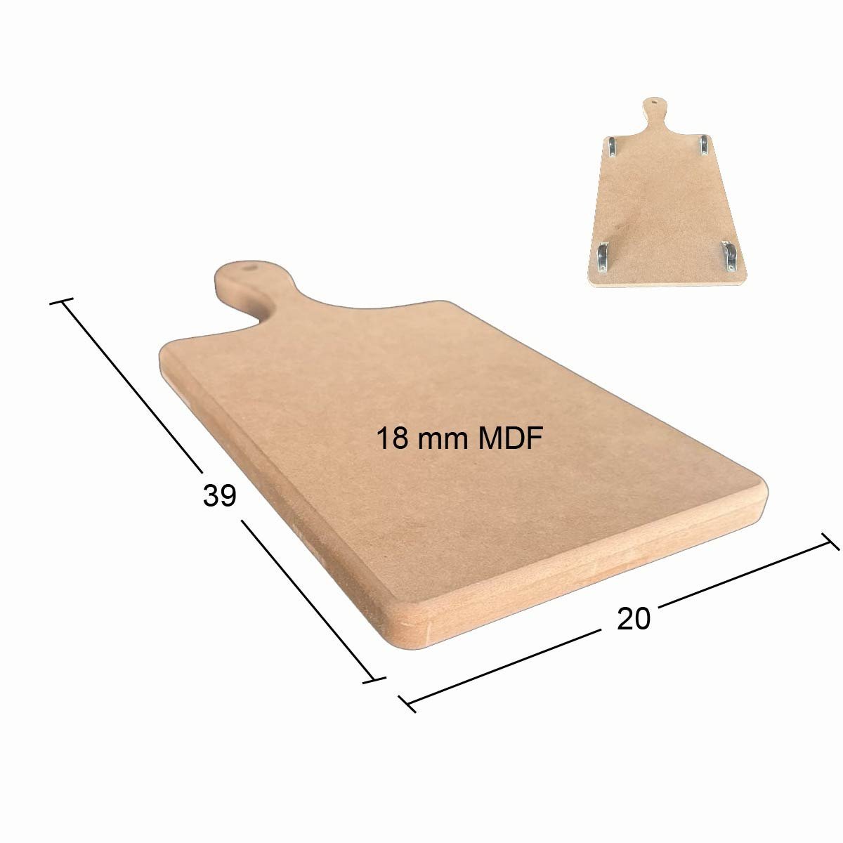 Ahşap Tekerlekli Dikdörtgen Sunumluk 39x20cm L405