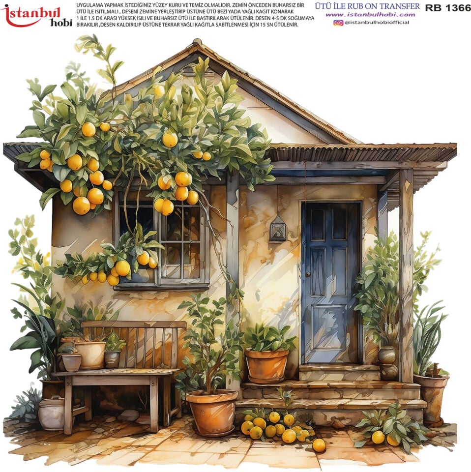 Ütü İle Rub On Transfer 30x30cm RB1366