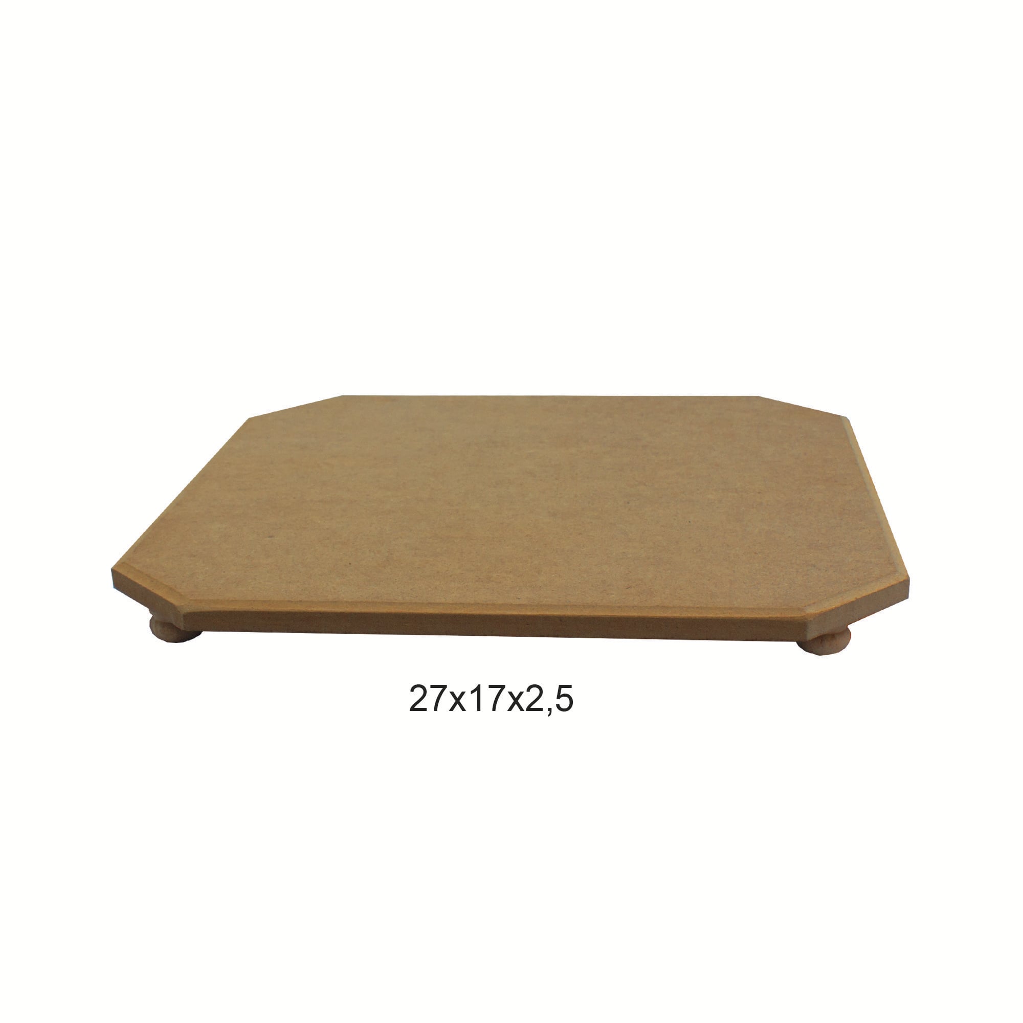 Ahşap Ayaklı Dikdörtgen Sunumluk 27x17cm L173