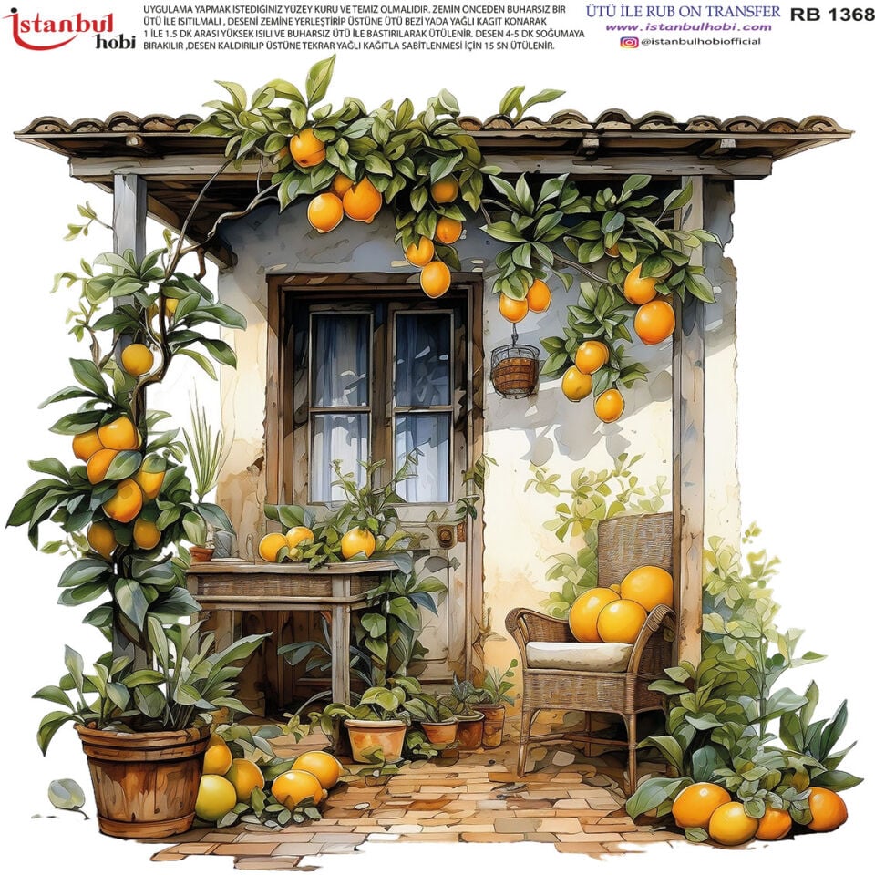 Ütü İle Rub On Transfer 30x30cm RB1368