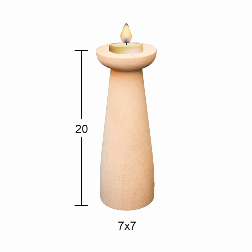 Ahşap Şamdan 20x7cm ŞA35
