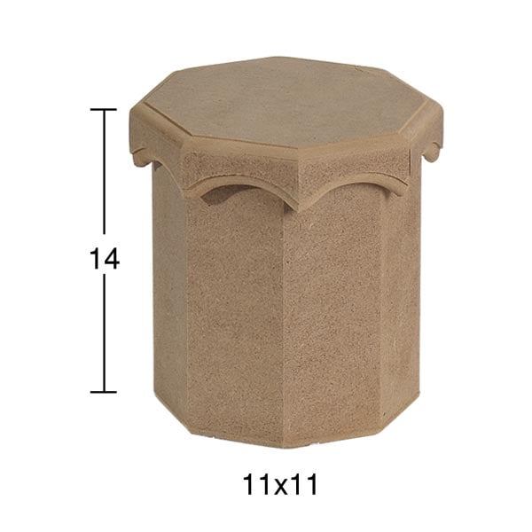 Ahşap Küçük Dilimli Saklama Kabı 11x11cm KU267