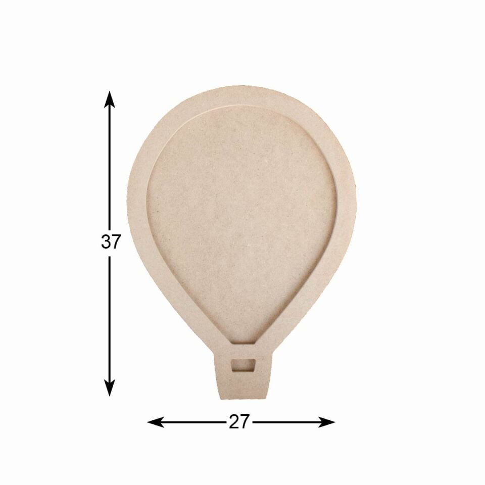 Ahşap Uçan Balon Pano 37x27cm SN04