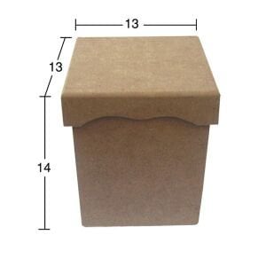 Ahşap Orta boy Saklama Kabı 13x13cm KU264