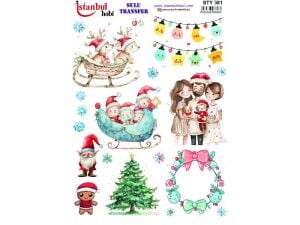 Yılbaşı Sulu Transfer Kağıdı 25x35cm STY-381