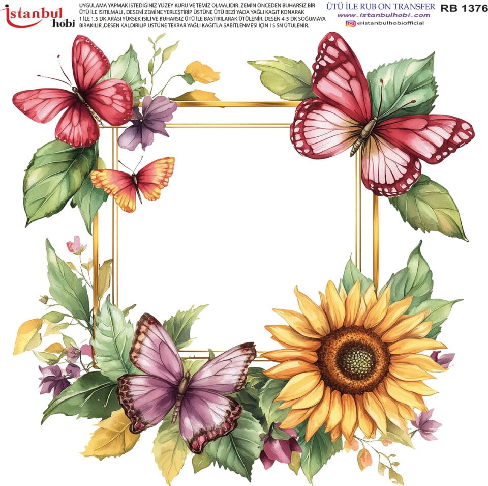 Ütü İle Rub On Transfer 30x30cm RB1376