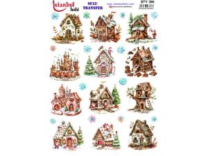 Yılbaşı Sulu Transfer Kağıdı 25x35cm STY-386
