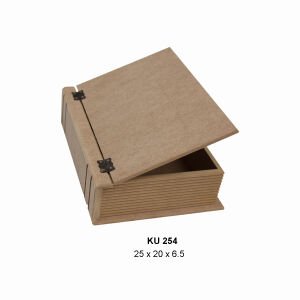 Ahşap Orta Boy Kitap Kutu 25x20cm KU254