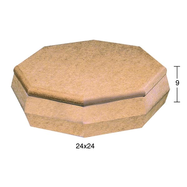 Ahşap Büyük 8 Gen Şekerlik 24x24cm KU250