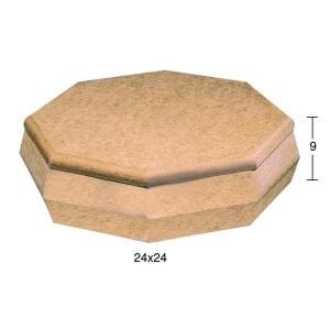 Ahşap Büyük 8 Gen Şekerlik 24x24cm KU250