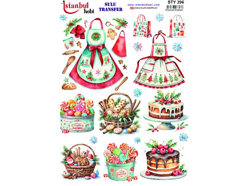 Yılbaşı Sulu Transfer Kağıdı 25x35cm STY-396
