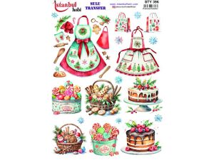 Yılbaşı Sulu Transfer Kağıdı 25x35cm STY-396