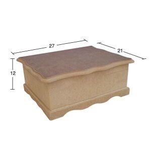 Ahşap 3 No Kutu 27x21cm KU244