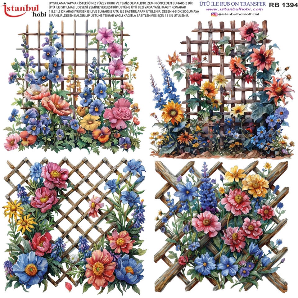 Ütü İle Rub On Transfer 30x30cm RB1394