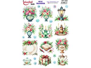 Yılbaşı Sulu Transfer Kağıdı 25x35cm STY-404