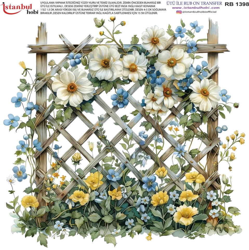 Ütü İle Rub On Transfer 30x30cm RB1398