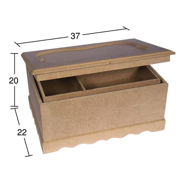 Ahşap İçi Çıkan Dikiş Kutusu 37x22cm KU229
