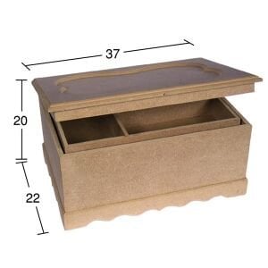 Ahşap İçi Çıkan Dikiş Kutusu 37x22cm KU229