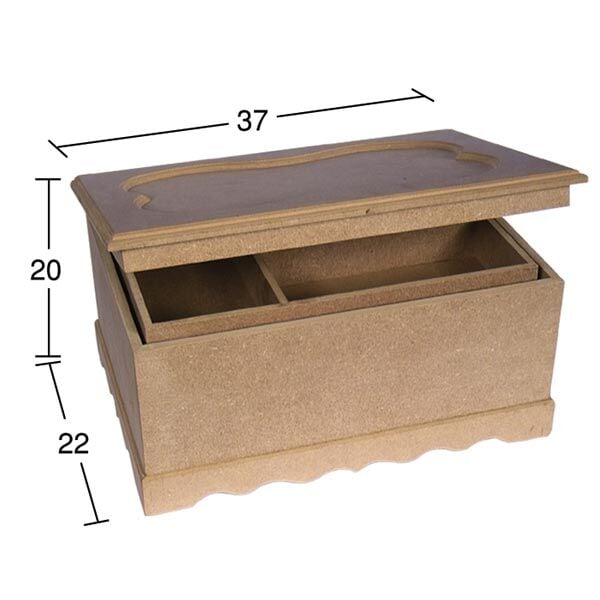 Ahşap İçi Çıkan Dikiş Kutusu 37x22cm KU229