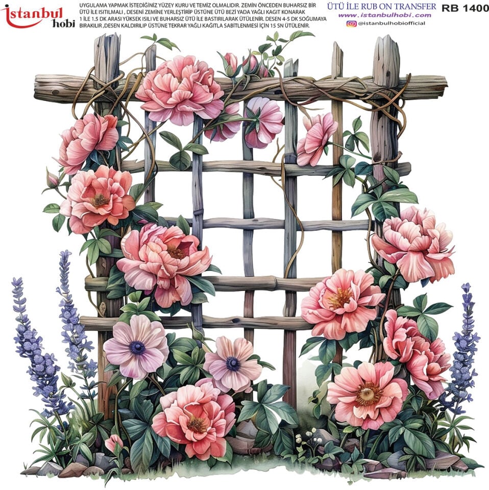 Ütü İle Rub On Transfer 30x30cm RB1400
