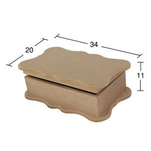 Ahşap Dalgalı Kutu 34x20cm KU208