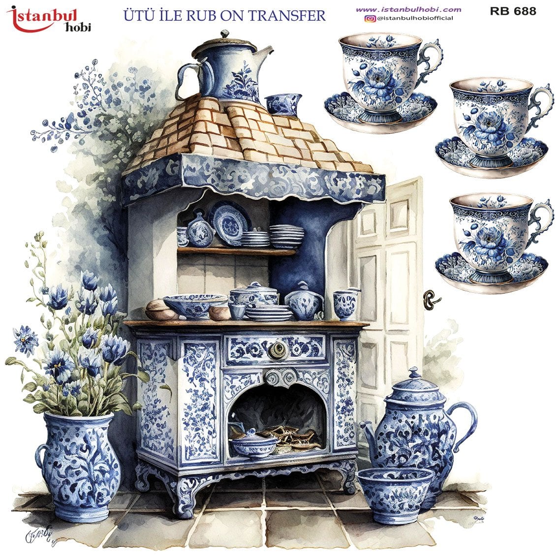 Ütü İle Rub On Transfer 30x30cm RB688