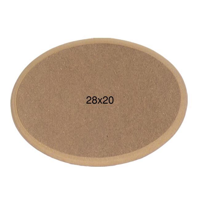 Ahşap Küçük Oval Pano 28x20cm PA238