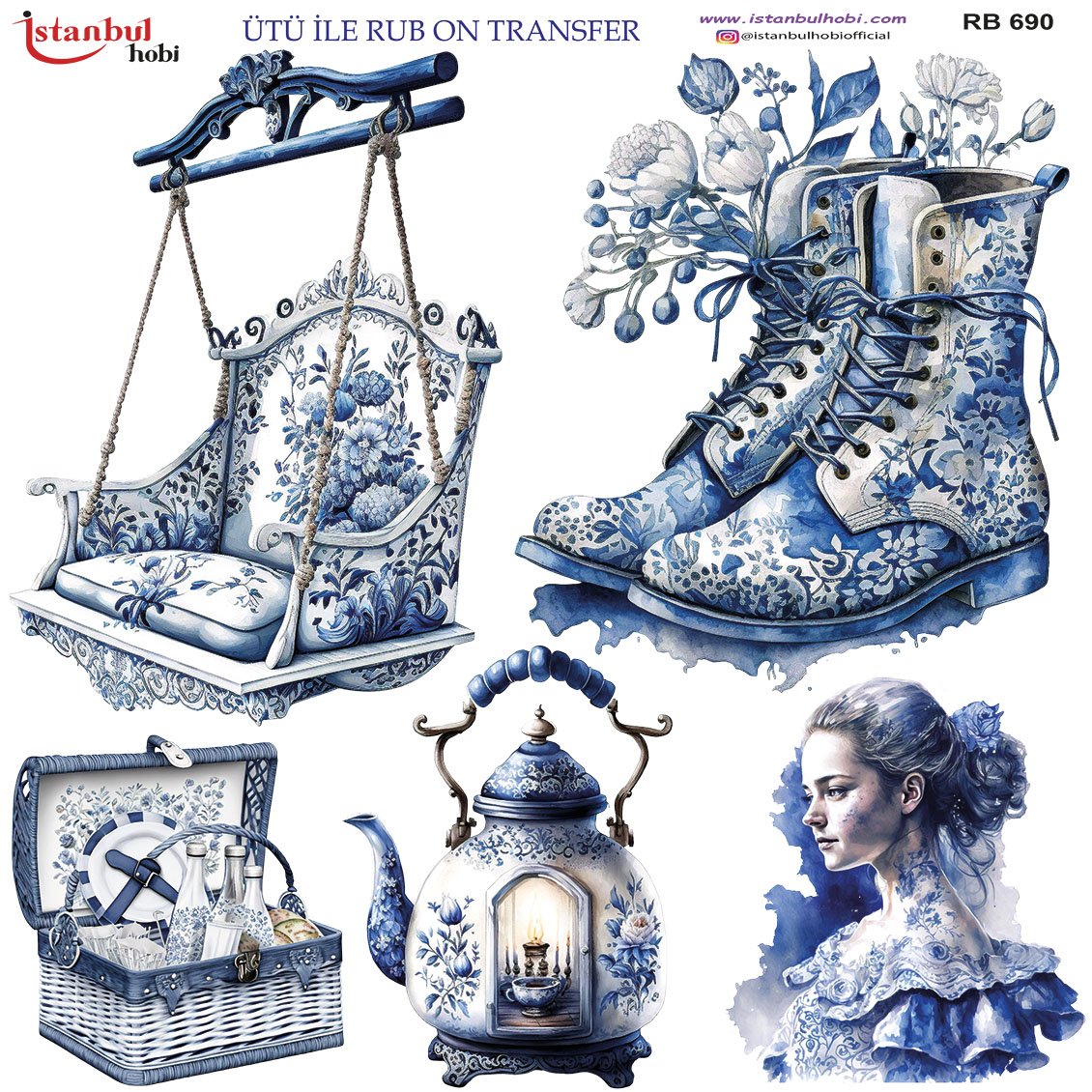 Ütü İle Rub On Transfer 30x30cm RB690