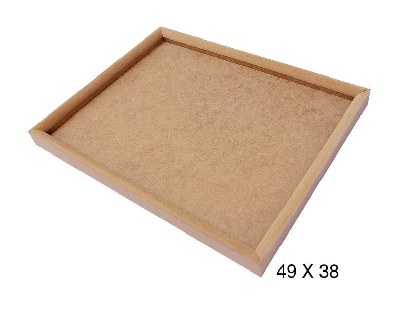 Ahşap Büyük Dikdörtgen 18mm Çıta Pano 49x38cm PA221