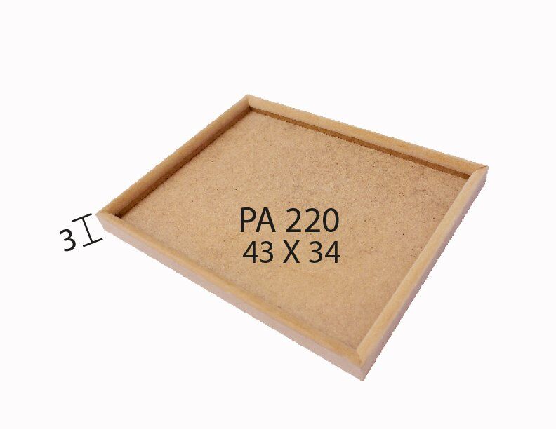 Ahşap Orta Dikdörtgen 18mm Çıta Pano 43x34cm PA220