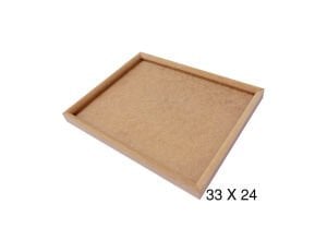 Ahşap Küçük Dikdörtgen 18mm Çıta Pano 33x24cm PA219