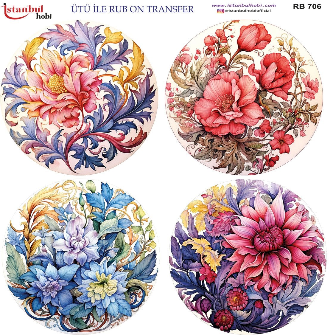 Ütü İle Rub On Transfer 30x30cm RB706