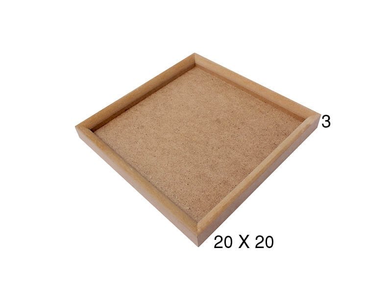 Ahşap Küçük Kare 18 mm Çıta Pano 20x20cm PA217