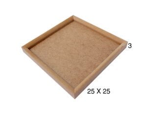 Ahşap Orta Kare 18 mm Çıta Pano 25x25cm PA216